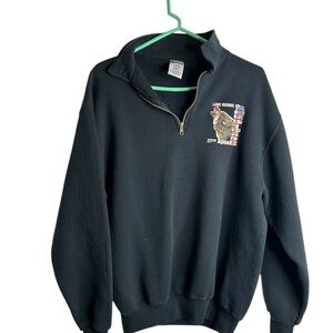 Men’s Medium 1/4 Zip Pullover Black  Americade 2009 Lake George Bike Rally 4948